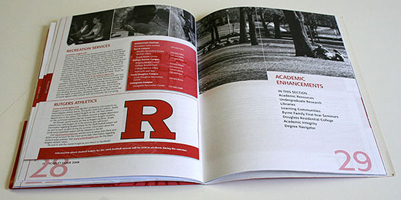 A spread from the Scarlet Guide main book