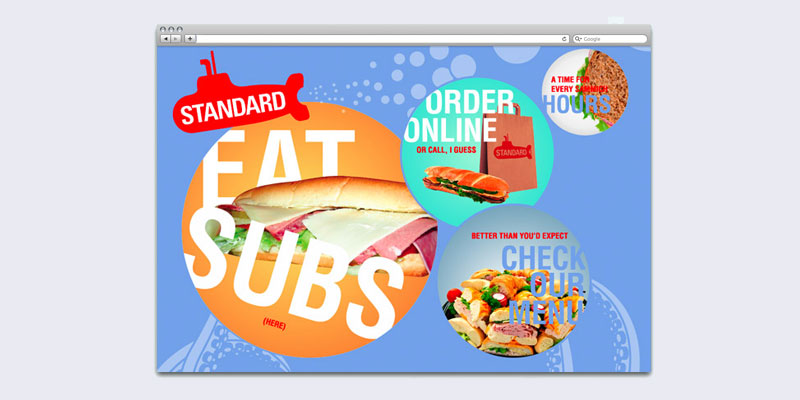 The Sub Standard web site, where the food is up to code.